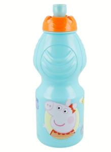 Fľaša Peppa Pig , Velikost lahve - 430 ml , Barva - Tyrkysová