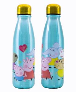Láhev Peppa Pig Všichni , Velikost lahve - 600 ml , Barva - Tyrkysová