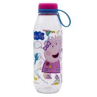 Fľaša PEPPA PIG malinová , Velikost lahve - 650 ml , Barva - Malinová