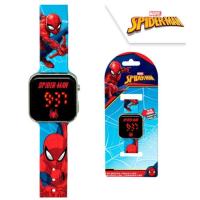 Led Hodinky Spiderman Světle Modrá , Barva - Červená