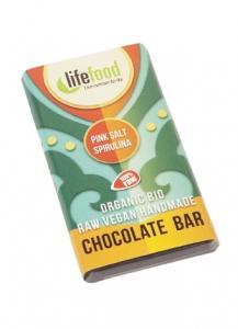 Lifefood Mini čokoládka slaná se spirulinou BIO