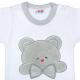 Luxusné body New Baby Honey Bear 3D , Velikost - 74 , Barva - Bílo-šedá-1