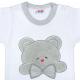 Luxusné body New Baby Honey Bear 3D , Velikost - 68 , Barva - Bílo-šedá-1