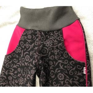Luxusné softshellové nohavice s fleecom , Velikost - 134 , Barva - Tmavo šedá