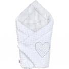 Luxusné Zavinovačka z Minky New Baby , Barva - Bílo-šedá , Rozměr textilu - 73x73