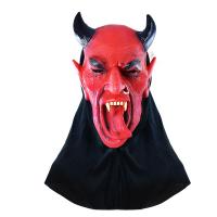 Maska čert s jazykom , Barva - Černo-červená