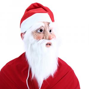Maska Santa Claus s čiapkou a fúzy