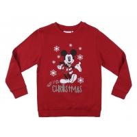Mikina Mickey Vianoce , Velikost - 116 , Barva - Červená