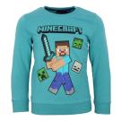 MIKINA Minecraft , Velikost - 116 , Barva - Tyrkysová