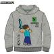 Mikina Minecraft Steve , Velikost - 152 , Barva - Šedá-2