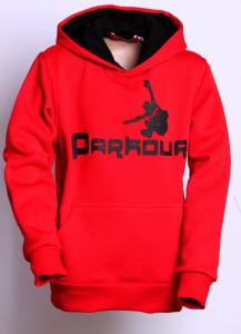 Mikina PARKOUR skok , Barva - Červená