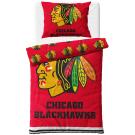 Mikroplyšové obliečky NHL Chicago Blackhawks , Barva - Červená , Rozměr textilu - 140x200