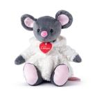 Myška Azumi šedá v bílém kožíšku 28 cm , Barva - Šedá