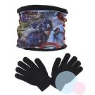 Nákrčník a rukavice Avengers , Barva - Čierna