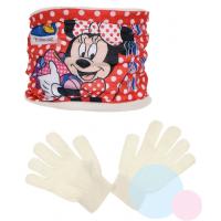 Nákrčník a rukavice Minnie , Barva - Krémová