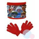 Nákrčník a rukavice Paw Patrol , Barva - Červená