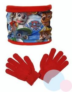 Nákrčník a rukavice Paw Patrol , Barva - Červená