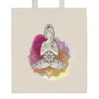 Nákupná taška prírodné Mandala , Barva - Béžová