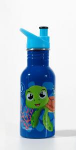 Nerezová fľaša na pitie Korytnačky , Velikost lahve - 500 ml , Barva - Modrá