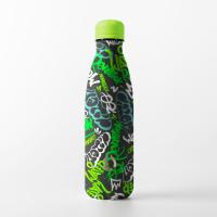 Nerezová Termo fľaša na pitie Fashion Graffiti , Velikost lahve - 500 ml , Barva - Zelená