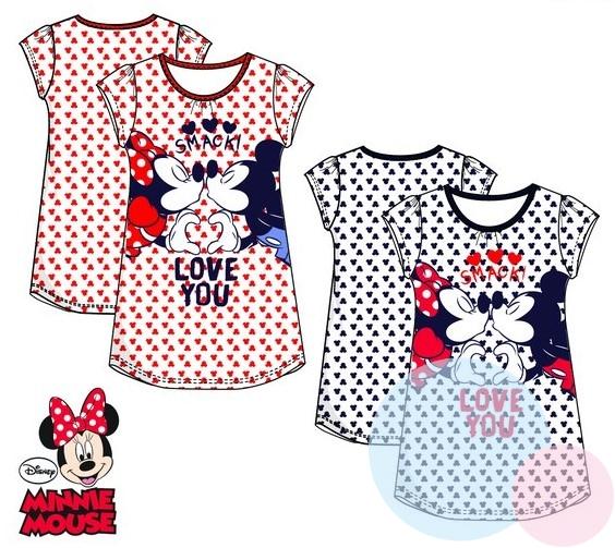 Nočná košeľa Minnie srdiečka