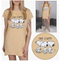 Noční košilka Snoopy , Dospělé velikosti - XS , Barva - Marhuľová