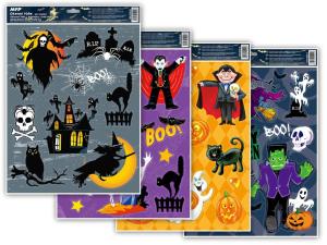 Okenní fólie halloween glitr HA001 , Barva - Barevná