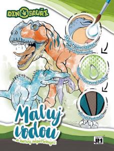 Omaľovánka A4 Maluj vodou Dinosaury , Barva - Barevná