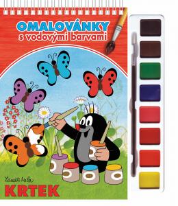 Omaľovánka s farbami a štetcom Krtko , Barva - Barevná