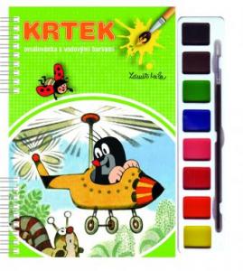 Omaľovánka s farbami a štetcom Krtko , Barva - Barevná