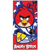 Osuška Angry Birds , Barva - Červená , Rozměr textilu - 70x140