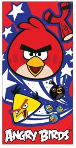 Osuška Angry Birds , Barva - Červená , Rozměr textilu - 70x140