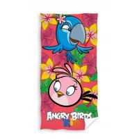 Osuška Angry Birds Rio , Barva - Ružová , Rozměr textilu - 70x140