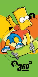 Osuška Bart Simpson skate , Barva - Zelená