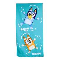 Osuška Bluey a Bingo Ve Vodě , Barva - Tyrkysová , Rozměr textilu - 70x140