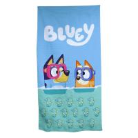 Osuška Bluey a Bingo Brýle , Barva - Modrá , Rozměr textilu - 70x140