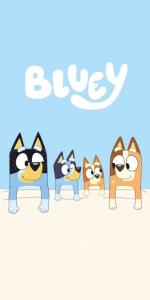 Osuška Bluey , Barva - Světlo modrá , Rozměr textilu - 70x140