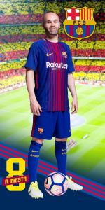 Osuška FC Barcelona Iniesta 2018 , Rozměr textilu - 70x140