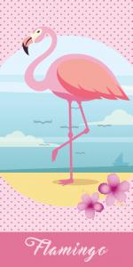 Osuška Flamingo , Rozměr textilu - 70x140