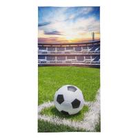 Osuška Futbal rohový kop , Barva - Zelená , Rozměr textilu - 70x140