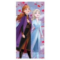 Osuška Frozen Disney , Barva - Tmavo fialová , Rozměr textilu - 70x140