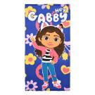 Osuška Gábinin Kouzelný Domek Hey Gabby , Barva - Tmavo modrá , Rozměr textilu - 70x140
