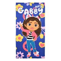 Osuška Gábinin Kouzelný Domek Hey Gabby , Barva - Tmavo modrá , Rozměr textilu - 70x140
