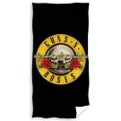 Osuška Guns N'Roses , Barva - Čierna , Rozměr textilu - 70x140