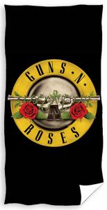 Osuška Guns&Roses , Barva - Čierna , Rozměr textilu - 70x140