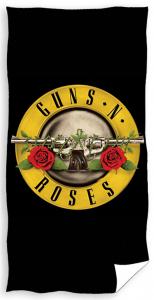 Osuška Guns&Roses , Barva - Čierna , Rozměr textilu - 70x140