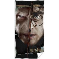 Osuška Harry Potter Dvojitá tvár , Barva - Antracitová , Rozměr textilu - 70x140