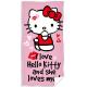 Osuška Hello Kitty Love , Rozměr textilu - 70x140-1