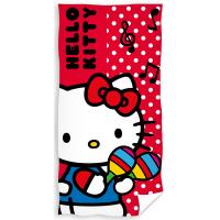 Osuška Hello Kitty Malá Hudobnica , Barva - Červená , Rozměr textilu - 70x140