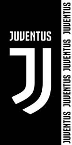 Osuška Juventus FC Black Color , Rozměr textilu - 70x140